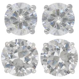Sunstone Set of 2 Cubic Zirconia Earring Set