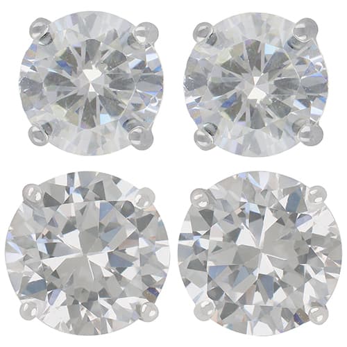 Sunstone Set of 2 Cubic Zirconia Earring Set - image 