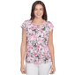 Women's Garden Butterfly Cap Sleeve Top - image 1
