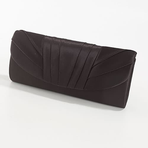 Jessica McClintock Satin Pleated Flap Clutch - image 