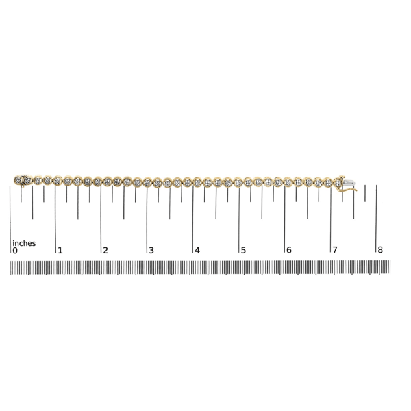 Haus of Brilliance 14kt. Gold Plated Diamond Circle Link Bracelet