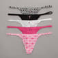 Womens Juicy Couture 5pk Brushed Micro Thong Picot Elastic - image 1