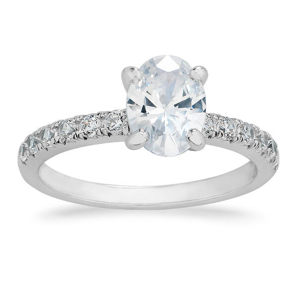 Forever New White Cubic Zirconia Solitaire Engagement Ring - image 