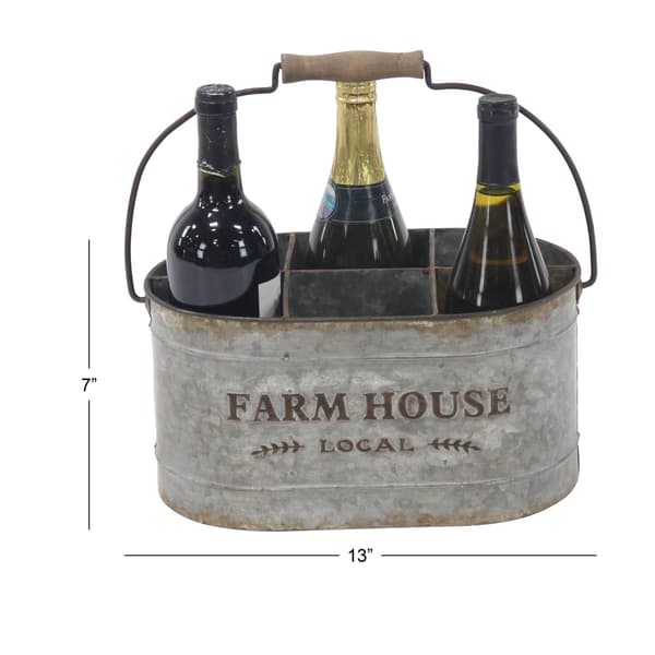 9th &amp; Pike® Small Farmhouse Metal Wine Bucket