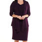 Womens Connected Apparel 2pc. Long Sleeve Solid Jacket Dress - image 3