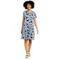 Womens Architect&#174; Short Sleeve Floral A-Line Dress - Peacoat - image 2