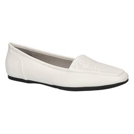 Womens Easy Street Thrill Perf Square Toe Flats