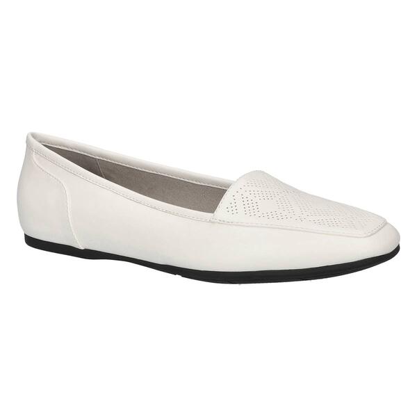 Womens Easy Street Thrill Perf Square Toe Flats - image 