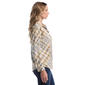 Womens Rafaella® Long Sleeve Button Front Plaid Blouse - image 3