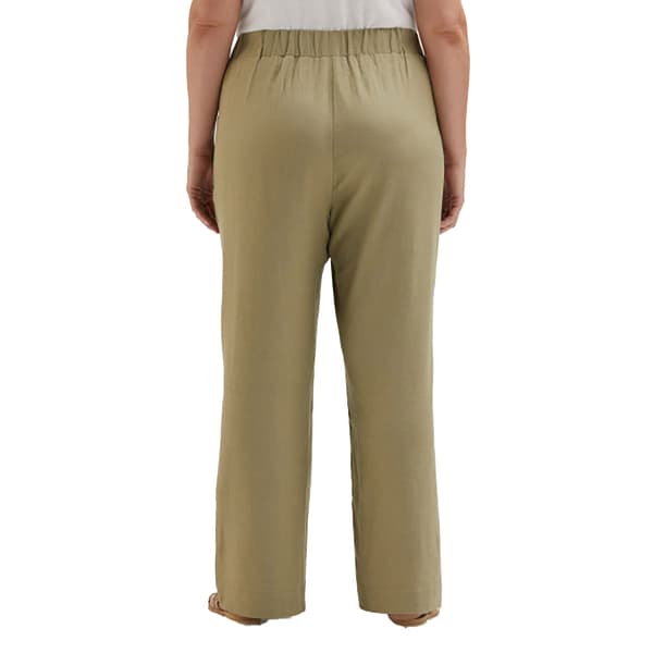 Plus Size Ella Rafaella&#174; Linen Blend Pleated Wide Casual Pants
