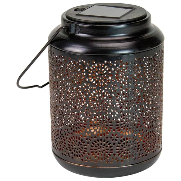Northlight Seasonal 7in. Floral LED Solar Lantern