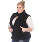 Plus Size White Mark Zip Up Sherpa Vest - image 5