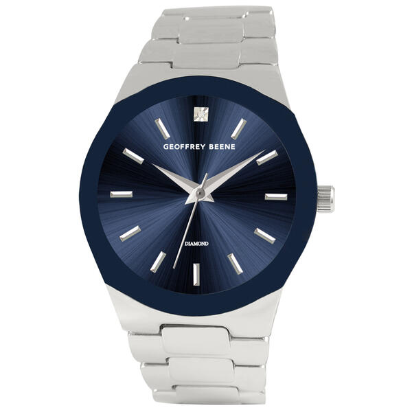 Womens Geoffrey Beene(R) Genuine Diamond Accent Watch - GBA0005SL - image 