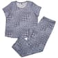 Plus Size IZOD® Grey Patchwork Nightshirt & Wide Leg Pajama Set - image 2