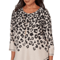 Womens Alfred Dunner Seville 3/4 Sleeve Leopard Blouse - image 5