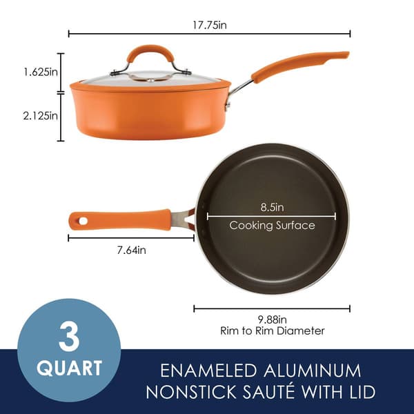 Rachael Ray Cook + Create 3qt. Aluminum Nonstick Saute Pan