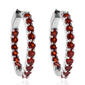 Gemstone Classics&#8482; Round Garnet Inside-Out Hoop Earrings - image 2