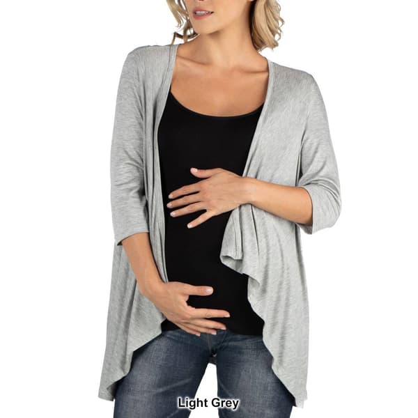 Womens 24/7 Comfort Apparel Elbow Sleeve Maternity Cardigan