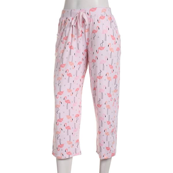 Womens Rene Rofe Flamingos Capri Pajamas