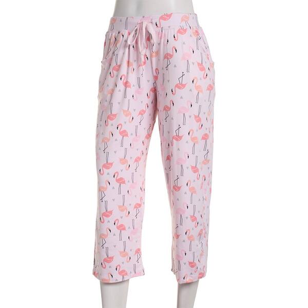 Womens Rene Rofe Flamingos Capri Pajamas - image 