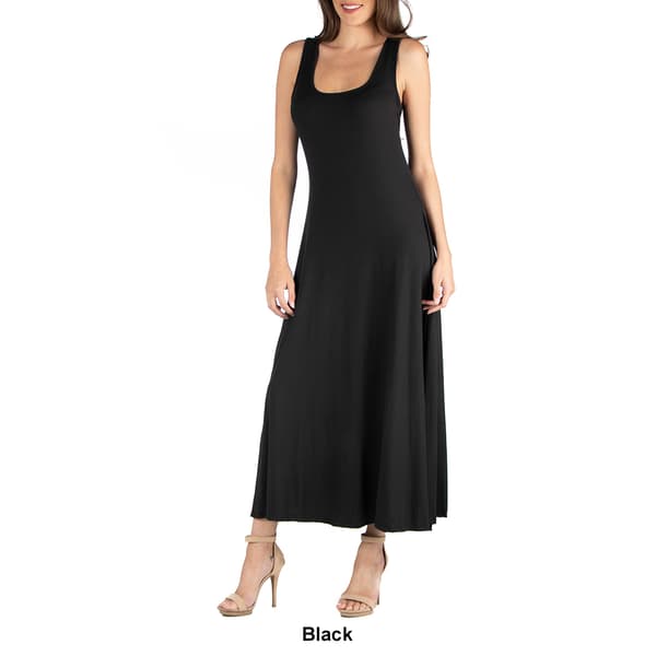 Womens 24/7 Comfort Apparel Slim Fit A-Line Maxi Dress