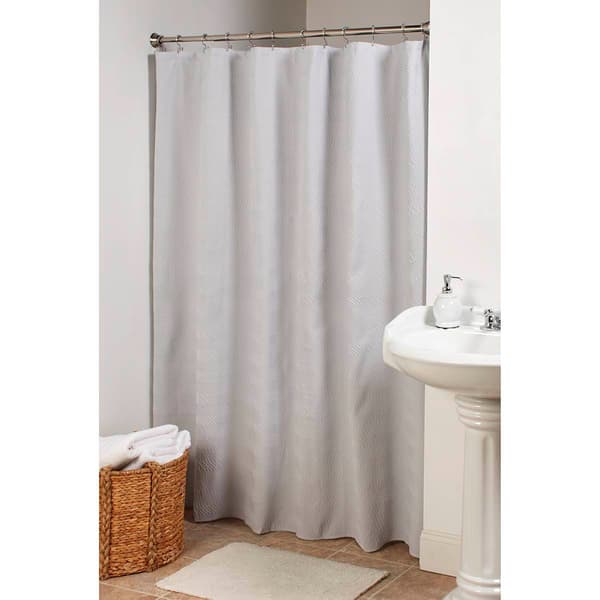 Embossed Fabric Shower Curtain - 70x72 - image 