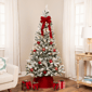 Northlight 6.5ft. Pre-Lit Medium Flocked Pine Christmas Tree - image 1
