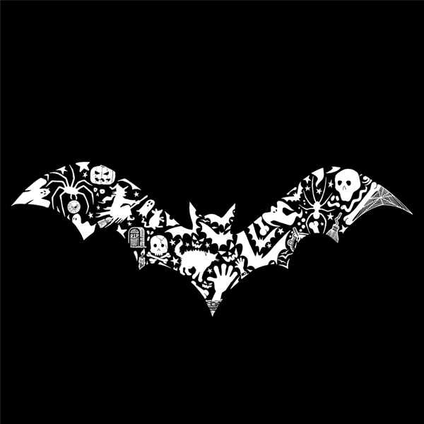 Plus Size LA Pop Art Bat Word Art Long Sleeve Tee