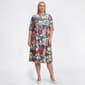 Plus Size Cocomo Floral Roll Tab Sleeve Gomez Shift Dress - image 1