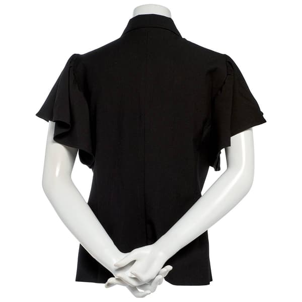 Womens Nanette Lepore Short Flutter Sleeve Button Jacket