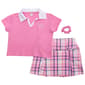 Girls (7-16) Sweet Butterfly® Cropped Polo W/ Plaid Skirt Set - image 2