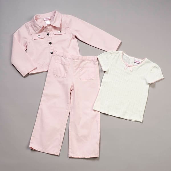 Girls (4-6x) Little Lass 3pc. Jacket/Top and Pants Set - image 