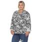Plus Size White Mark Pleated Long Sleeve Floral Blouse - image 5
