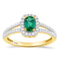 Gemstone Classics(tm) Created Emerald &amp; Lab Grown Diamond Ring - image 1