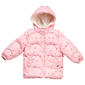 Baby Girl (12-24M) Pink Platinum Cherry Print Puffer Coat - image 1