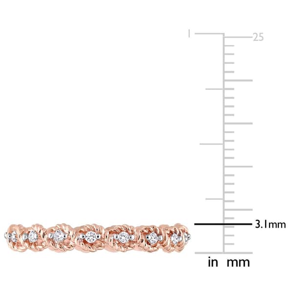 Diamond Classics&#8482; 10kt. Rose Gold 1/6ct. Diamond Twist Ring