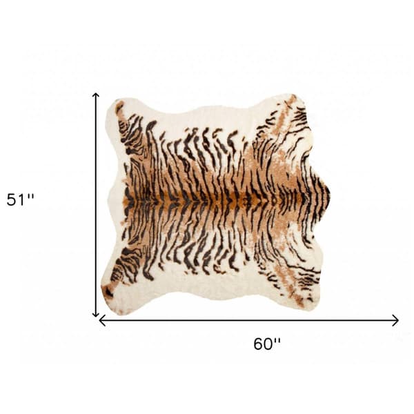 9th & Pike® Faux Fur Tiger Shag Area Rug