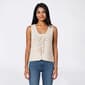 Juniors Pink Rose Sleeveless V Neck Crochet 3 Tie Vest - image 3