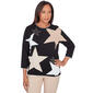 Womens Alfred Dunner Neutral Territory Stars Heat Set Sweater - image 1