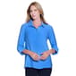 Womens Multiples 3/4 Flip Cuff Sleeve Pearl Collar Blouse - image 1