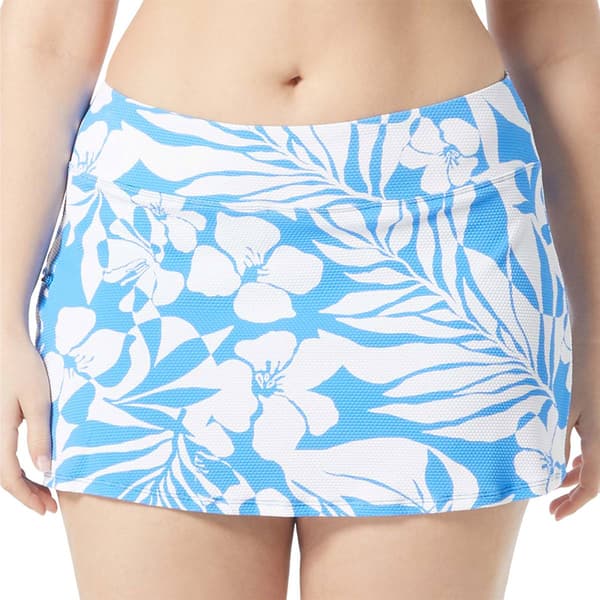 p/h7/26 Plus Size Beach House Aloha Spirit Emma Swim Skort - image 