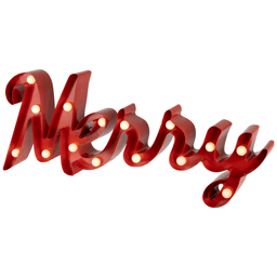 Northlight 20.5in. Lighted "Merry" Christmas Decoration