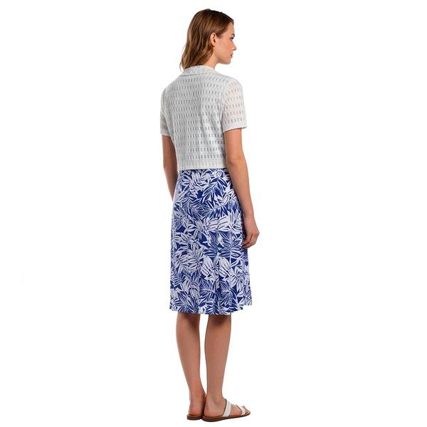 Petite Perceptions Short Sleeve Leaf Drape Jacket Dress