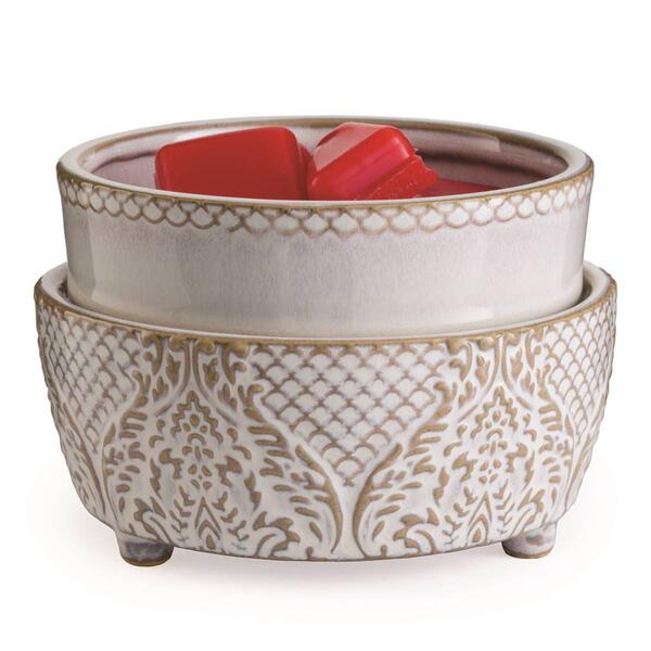 Candle Warmers Etc. Vintage White 2-in-1 Wax Warmer - image 