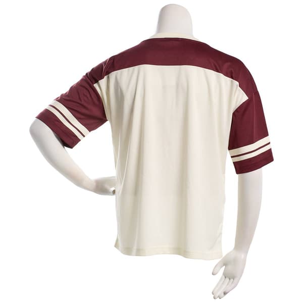 Juniors Derek Heart Mesh Oversized Boxy Football Tee
