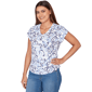 Petite Hearts of Palm Smooth Sailing Nautical Rope Blouse - image 3