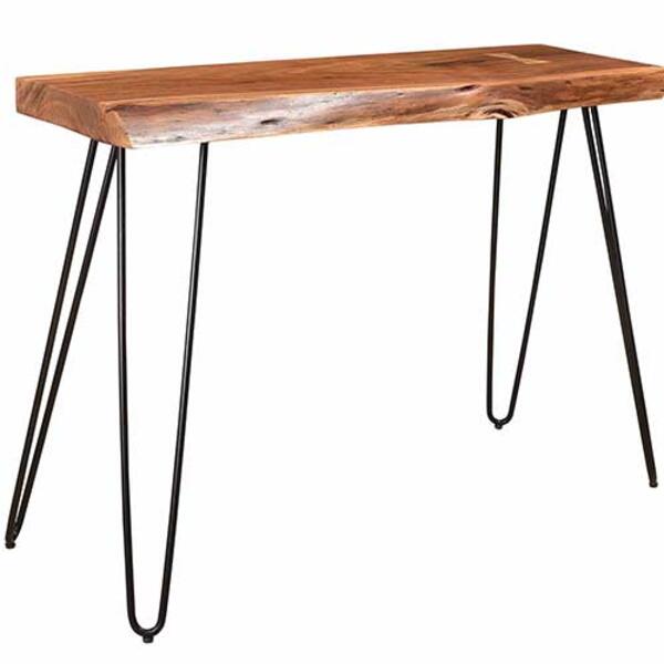 Worldwide Homefurnishings Acasia Wood/Iron Console Table - image 