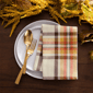 Threadmade Rus- Set Harvest Woven Plaid Napkins - Set of 8 - image 2