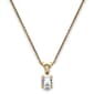 Gemstone Classics(tm) 14kt. Yellow Gold April Birthstone Necklace - image 1