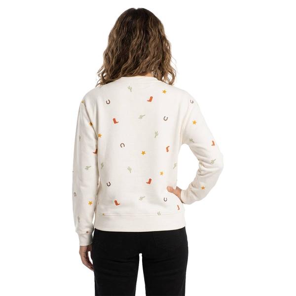Womens Remi James Long Sleeve Western Fleece Sweatshirt